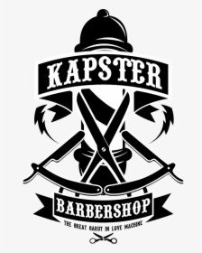Clipper Drawing Barber Pole - Vector Logo Barbe Shop, HD Png Download, Transparent PNG