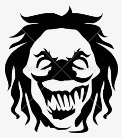 Black And White Clip Art Evil Clown Image - Clowns Png Transparent Black And White, Png Download, Transparent PNG