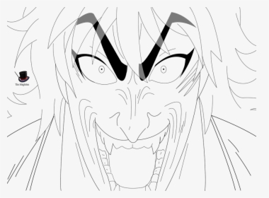 Scary Face Lineart - Line Art, HD Png Download, Transparent PNG