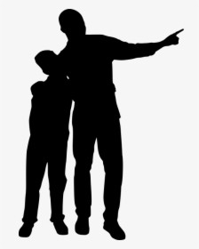 Son, Father, Pointing Away, Looking Away, Boy, Man - Father And Son Silhouette Png, Transparent Png, Transparent PNG