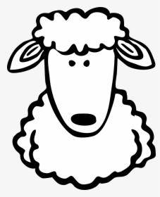 Sheep Face Clipart Black And White, HD Png Download, Transparent PNG