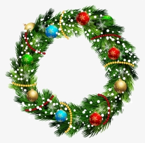 Christmas Wreath Png Clip Art Image - Christmas Wreath Deer Clip Art, Transparent Png, Transparent PNG