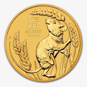 1oz Lunar Mouse Gold Coin Reverse - Perth Mint Platinum Mouse Coin, HD Png Download, Transparent PNG