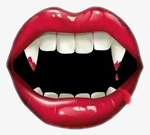 Sexy Vampirelips Halloween Sticker - Boca De Vampiro Png, Transparent Png, Transparent PNG