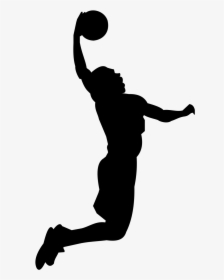 Basketball Player Silhouette Dunking Png , Png Download - Dunking Basketball Player Silhouette, Transparent Png, Transparent PNG