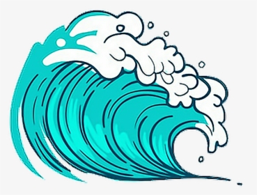 #sea #wave #blue #freetoedit #귀여운 #picsart #cute #kawaii - Sea Wave Clipart, HD Png Download, Transparent PNG