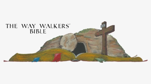 It Depicts An Open Bible, With The Cross And Tomb Standing - Anaklusmos Sword, HD Png Download, Transparent PNG