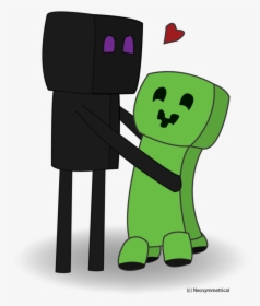 Creepers Just Wanna Have Hugs By Xxnerukaxx - Enderman And Creeper Hugging, HD Png Download, Transparent PNG