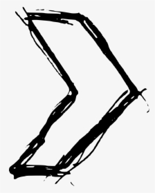 Hand Drawn Arrow - White Hand Drawn Arrow Png, Transparent Png, Transparent PNG
