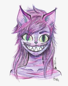 Transparent Cheshire Cat Smile Clipart - Cheshire Cat Anime Girl, HD Png Download, Transparent PNG