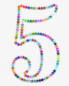 This Free Icons Png Design Of Five Stars , Png Download - Rainbow Star Number Clipart, Transparent Png, Transparent PNG
