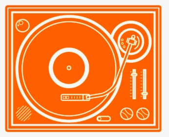 Vinyl Record Graphic Orange, HD Png Download, Transparent PNG