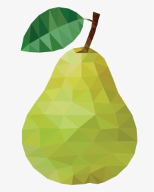 Pear Euclidean Vector Fruit Auglis - Fruits In Geometrical Shapes, HD Png Download, Transparent PNG