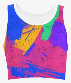 Groovy Paint Brush Strokes With Music Notes Women S - Active Tank, HD Png Download, Transparent PNG