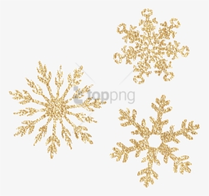 Free Png Download Transparent Golden Snowflakes Png - Gold Snowflake Border Transparent, Png Download, Transparent PNG