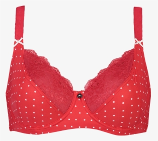 Red With White Spots Bra , Png Download - Transparent Background Bra Png, Png Download, Transparent PNG