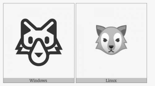 Wolf Face On Various Operating Systems - Cartoon, HD Png Download, Transparent PNG