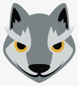 Wolf, Emoji, Animals, Emoticons, Illustration, Predator - Cute Wolf Face Cartoon, HD Png Download, Transparent PNG
