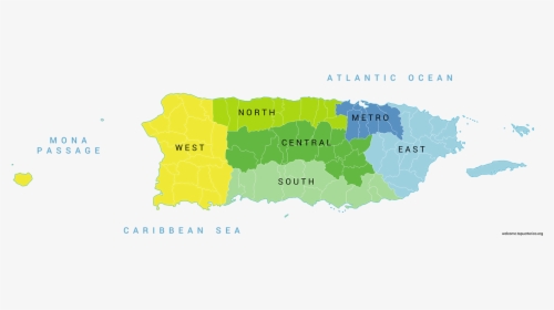Puerto Rico Regions Map - Puerto Rico Electoral Map, HD Png Download, Transparent PNG