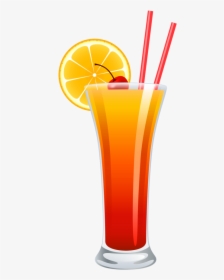 Cocktail Tequila Sunrise Png Clipart - Tequila Sunrise Cocktail Clipart, Transparent Png, Transparent PNG