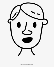 Surprised Boy Coloring Page - Surprised Face Guy Transparent, HD Png Download, Transparent PNG