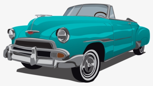 Old Classic Car Illustration Free Vector And Png - Vintage Car Png, Transparent Png, Transparent PNG