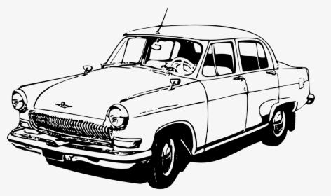 Old Car Clipart Black And White, HD Png Download, Transparent PNG