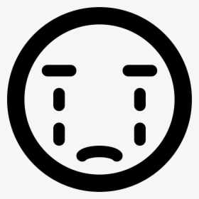 Crying Emoticon Smiley Face Comments With Crying Smiley - Smile Logo Black And White, HD Png Download, Transparent PNG