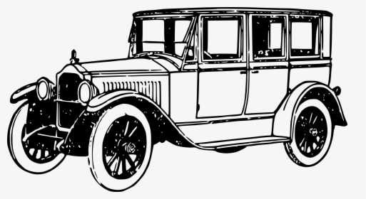 Solid Old Car Icons Png - Old Car Clipart Black And White, Transparent Png, Transparent PNG
