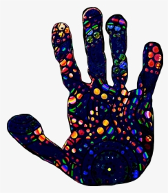 #hand #handprint #rainbow #dots #handprints #rainbowhand, HD Png Download, Transparent PNG