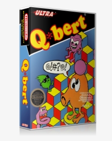 Nes Q Bert Retail Game Cover To Fit A Ugc Style Replacement - Q Bert Nes Cover, HD Png Download, Transparent PNG