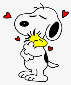 Snoopy And Woodstock Drawing Hugging By Bradsnoopy97 - Snoopy Outline, HD Png Download, Transparent PNG