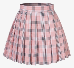 Pink, Png, And Skirt Image - Pink And White Pleated Skirt Check, Transparent Png, Transparent PNG