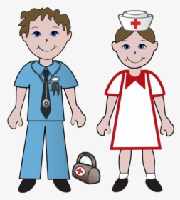 Doctor Free Clip Art Of Doctors And Nurses Nurse Clipart - Doctor And Nurse Clipart, HD Png Download, Transparent PNG