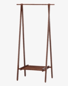 Coat Hanger Rack - Wooden Clothes Hanger Stand, HD Png Download, Transparent PNG