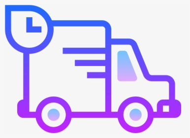 A Basic Outline Of A Delivery Type Truck That Has The - Free Shipping Png, Transparent Png, Transparent PNG