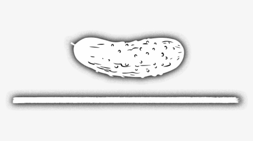 Pickle Png Black And White - Dill Pickle Clipart Black And White, Transparent Png, Transparent PNG