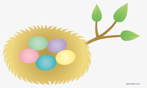 Banner Royalty Free Stock Birds Nest Clipart - Animated Bird In Nest, HD Png Download, Transparent PNG