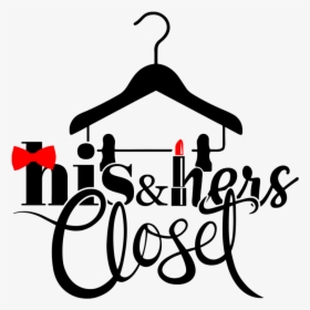 His & Hers Closet Logo - Hanger With Clip Clipart, HD Png Download, Transparent PNG