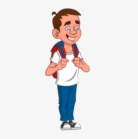 Schoolboy By Gatts - Cartoon School Boy Transparent, HD Png Download, Transparent PNG