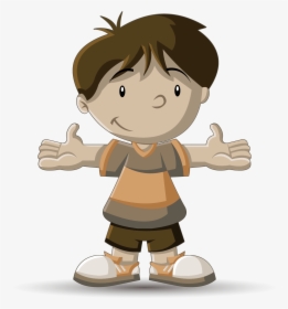 Cartoon Boy Welcome Gestures Png Download - Show Not Tell For Shocked, Transparent Png, Transparent PNG