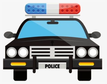 Car Clip Art Flat Cartoon Transprent - Police Car Cartoon Png, Transparent Png, Transparent PNG