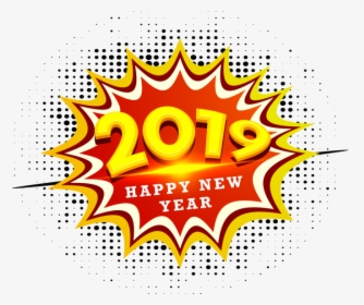 Comic Style 2019 New Year Png - Illustration, Transparent Png, Transparent PNG