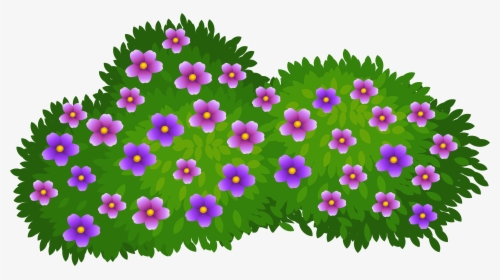 Flowering Shrubs Clipart - Flower Bush Clipart, HD Png Download, Transparent PNG