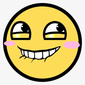 Awesome Face / Epic Smiley - Holding In Laugh Emoji, HD Png Download, Transparent PNG