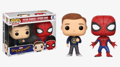 Peter Parker And Spider Man Us Exclusive Pop Vinyl - Funko Pop Spiderman Homecoming, HD Png Download, Transparent PNG