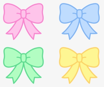 Cute Pastel Holiday Bows - Cute Bow Clip Art, HD Png Download, Transparent PNG