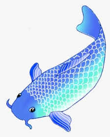 Blue Koi Fish Clip Art - Transparent Background Koi Fish Clipart, HD Png Download, Transparent PNG