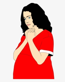 Pregnant Woman Praying Clip Arts - Management Of Danger Signs In Pregnancy, HD Png Download, Transparent PNG