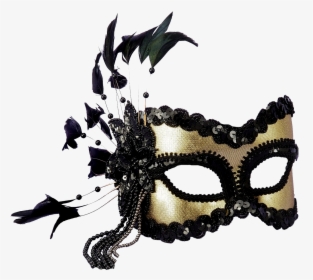 Mardi Ball Gold Masquerade Gras Mask Sequin Clipart - Womens Masquerade Mask Black And Gold, HD Png Download, Transparent PNG